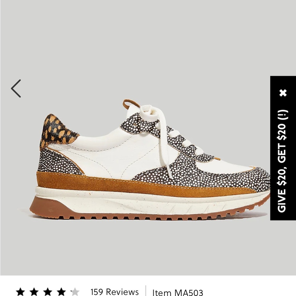 Madewell sneaker, new with box. Size 7.